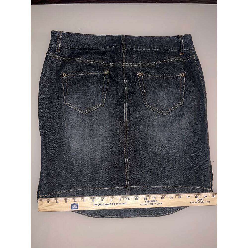 Torrid gray/dark blue Jean Skirt 12 98% cotton NWOT - Picture 11 of 14